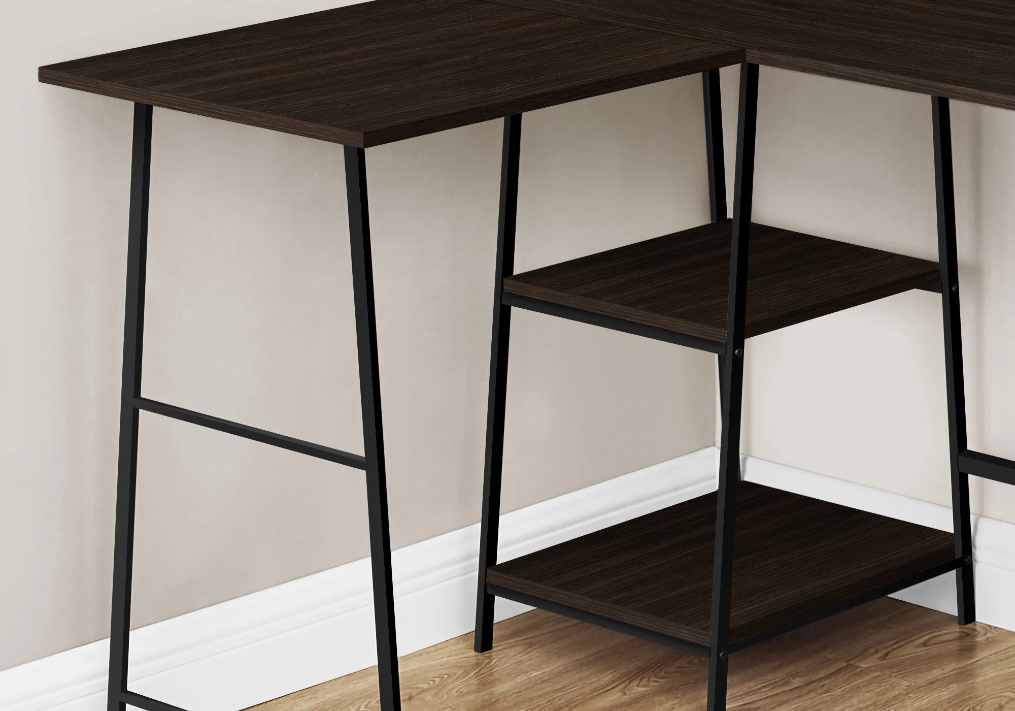 Computer Desk, Home Office, Corner, Storage Shelves, L Shape, Work, Laptop, Contemporary, Modern - Image 12