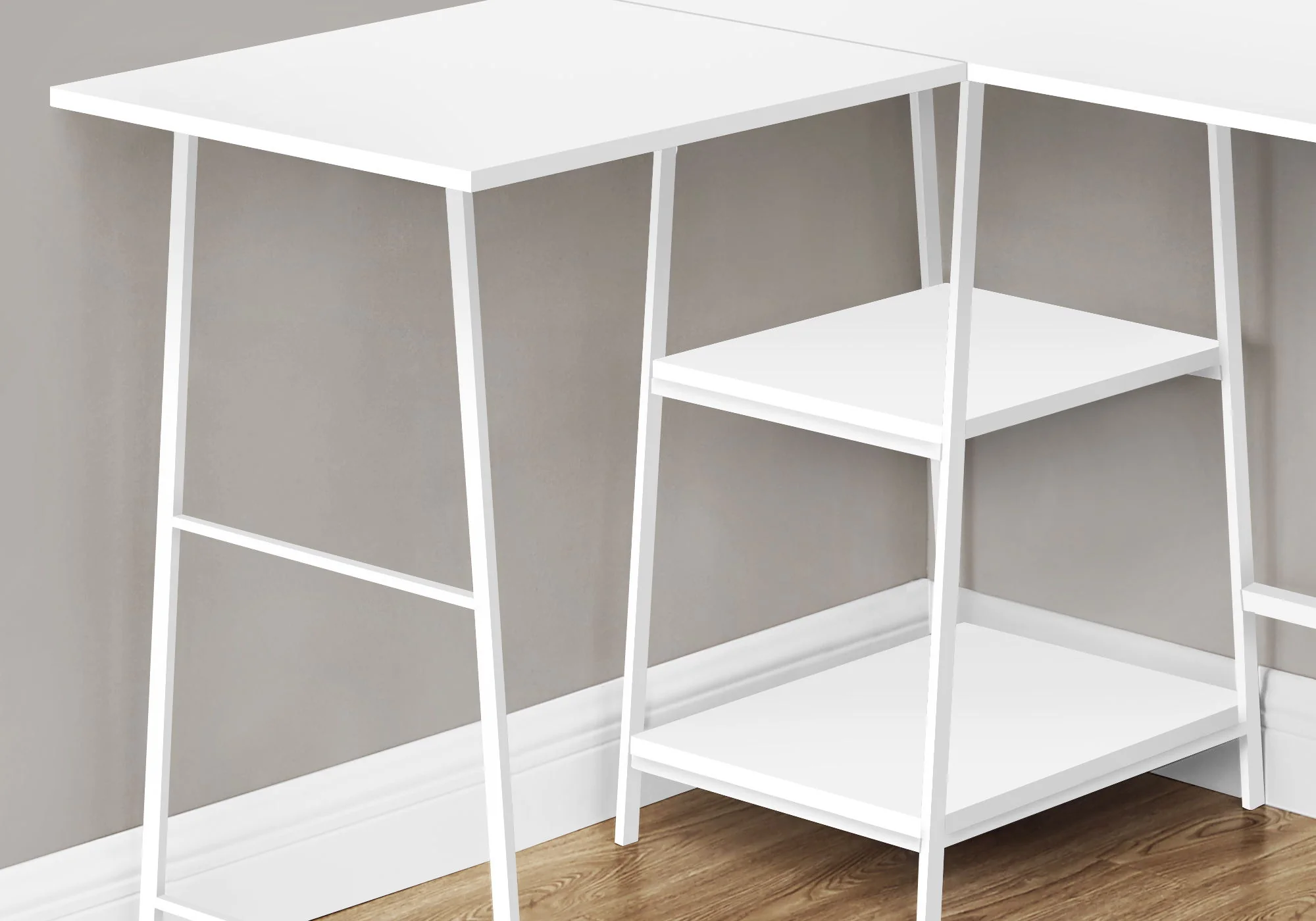 Computer Desk, Home Office, Corner, Storage Shelves, L Shape, Work, Laptop, Contemporary, Modern - Base - Image 6