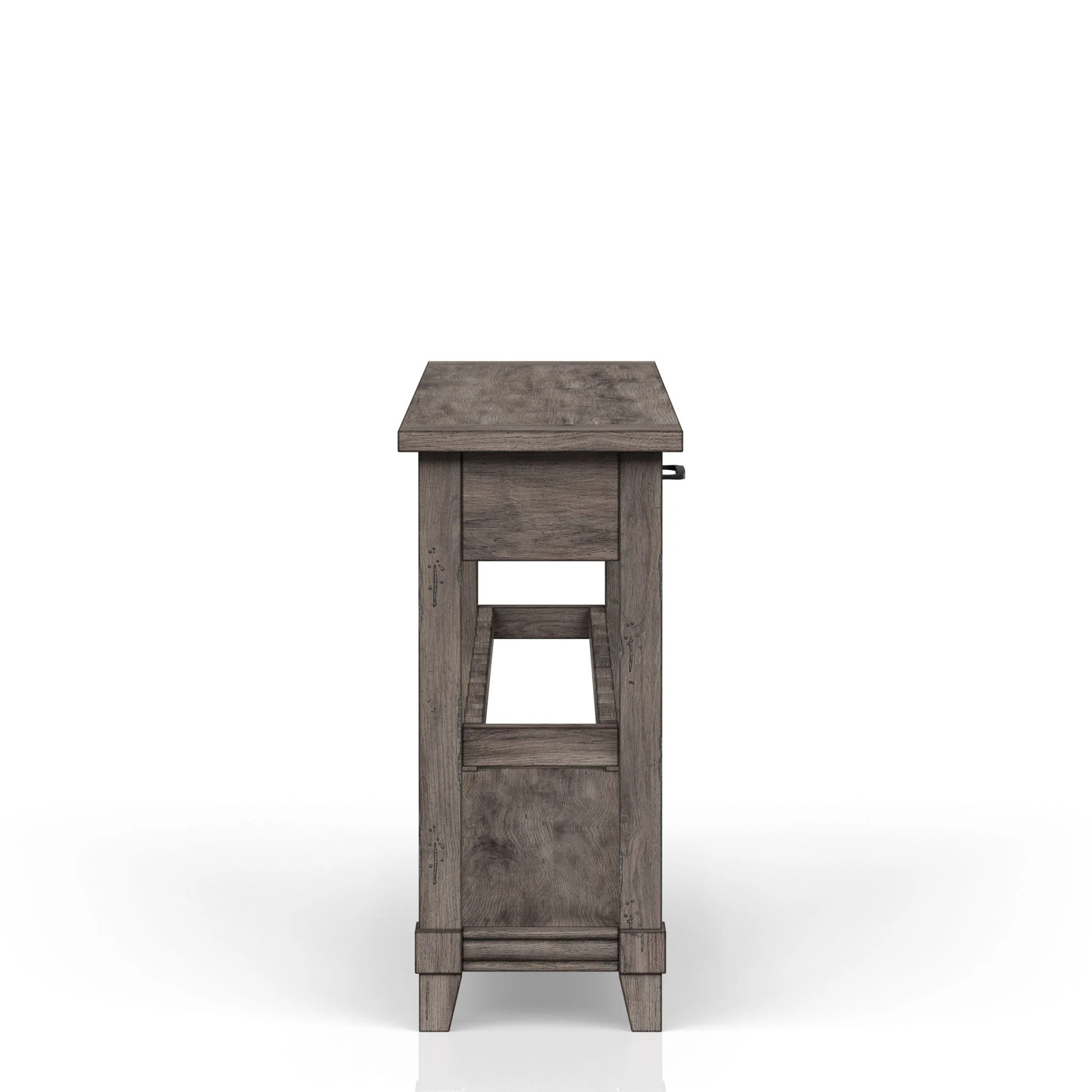 Console Table With Wine Bottle Storage Storage Drawers - Gray - Image 4