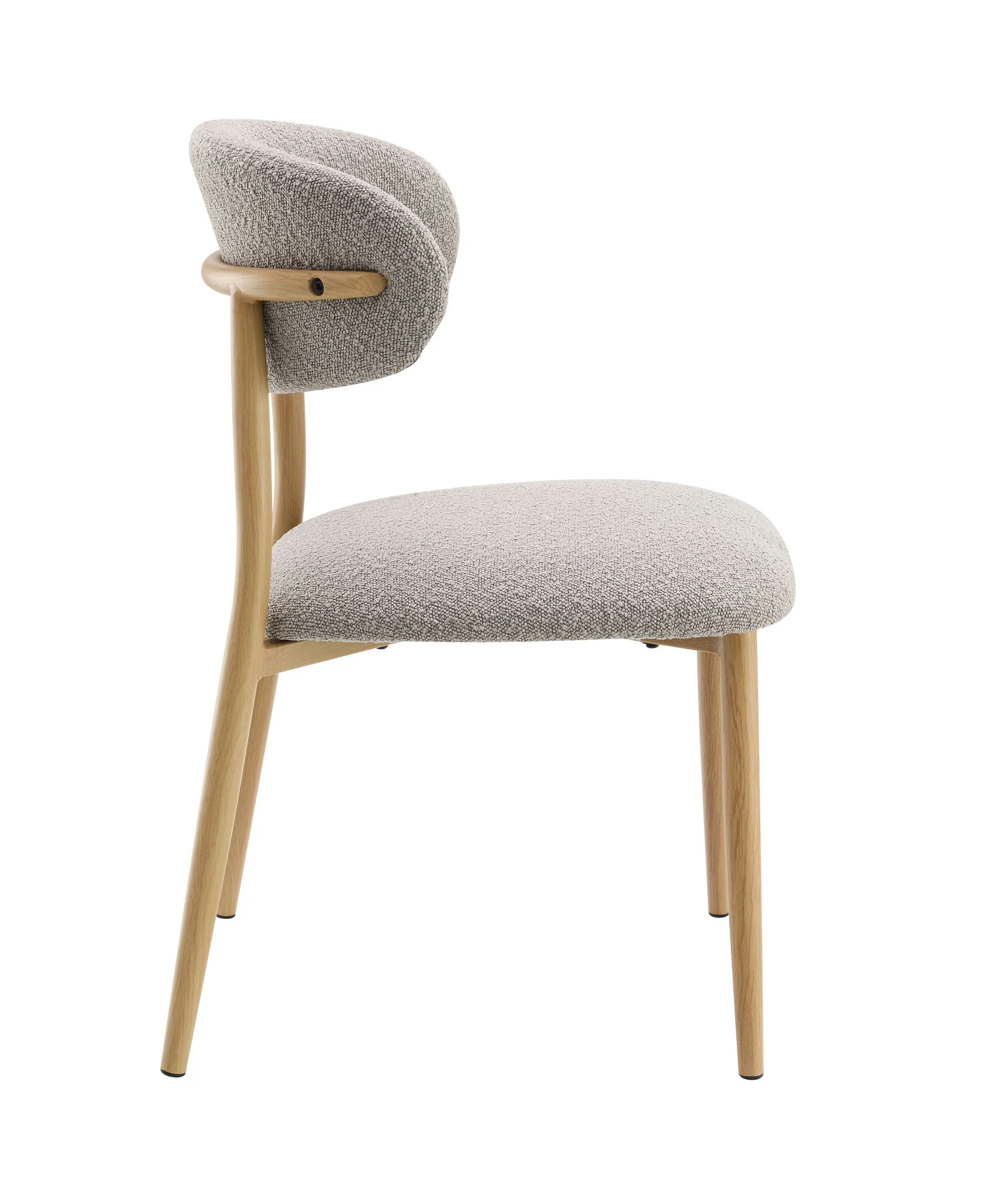 Kacey - Boucle Side Chair (Set of 2) - Gray - Image 4