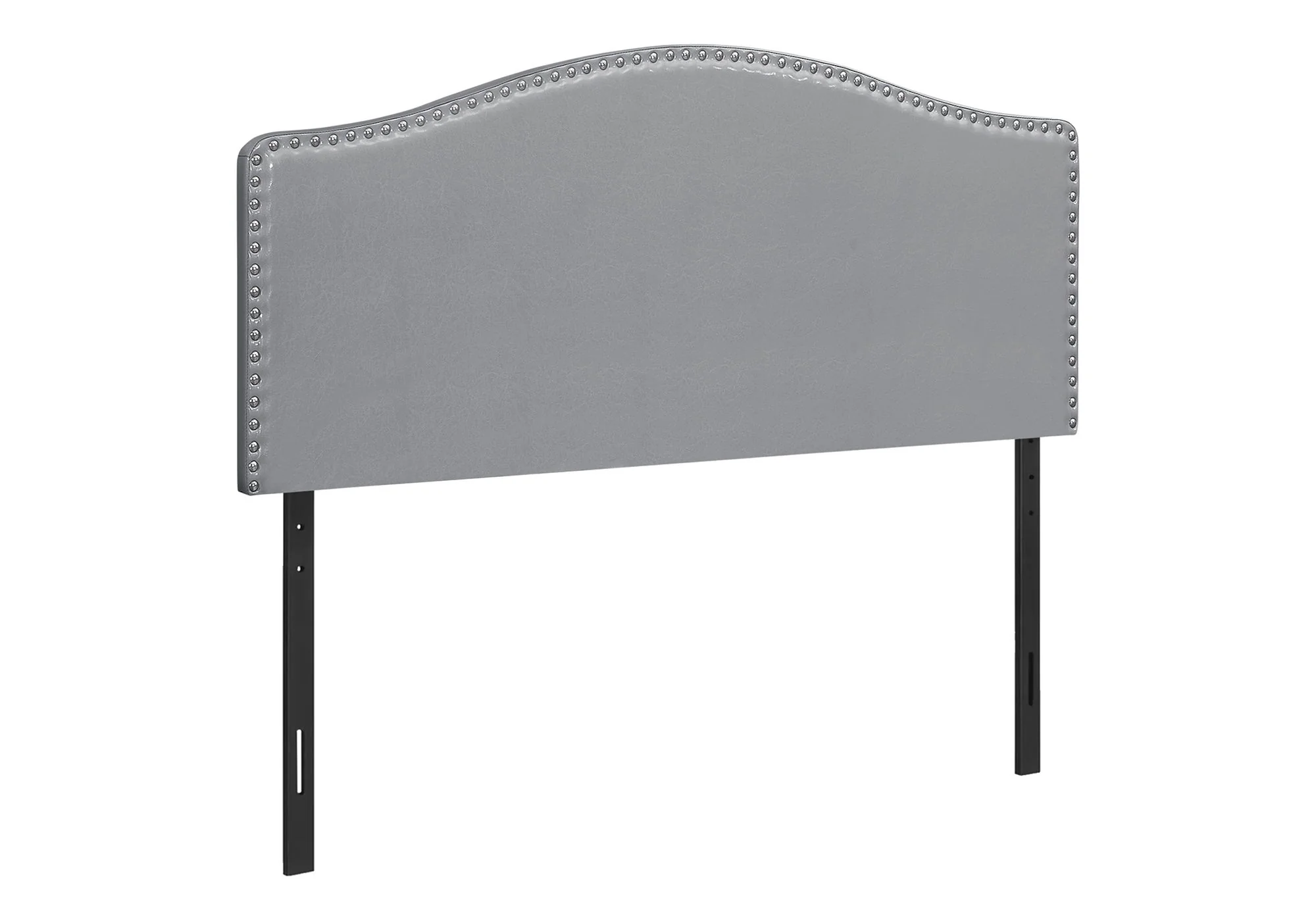 Queen Size, Bed Headboard Only, Upholstered, Transitional - Gray - Image 4