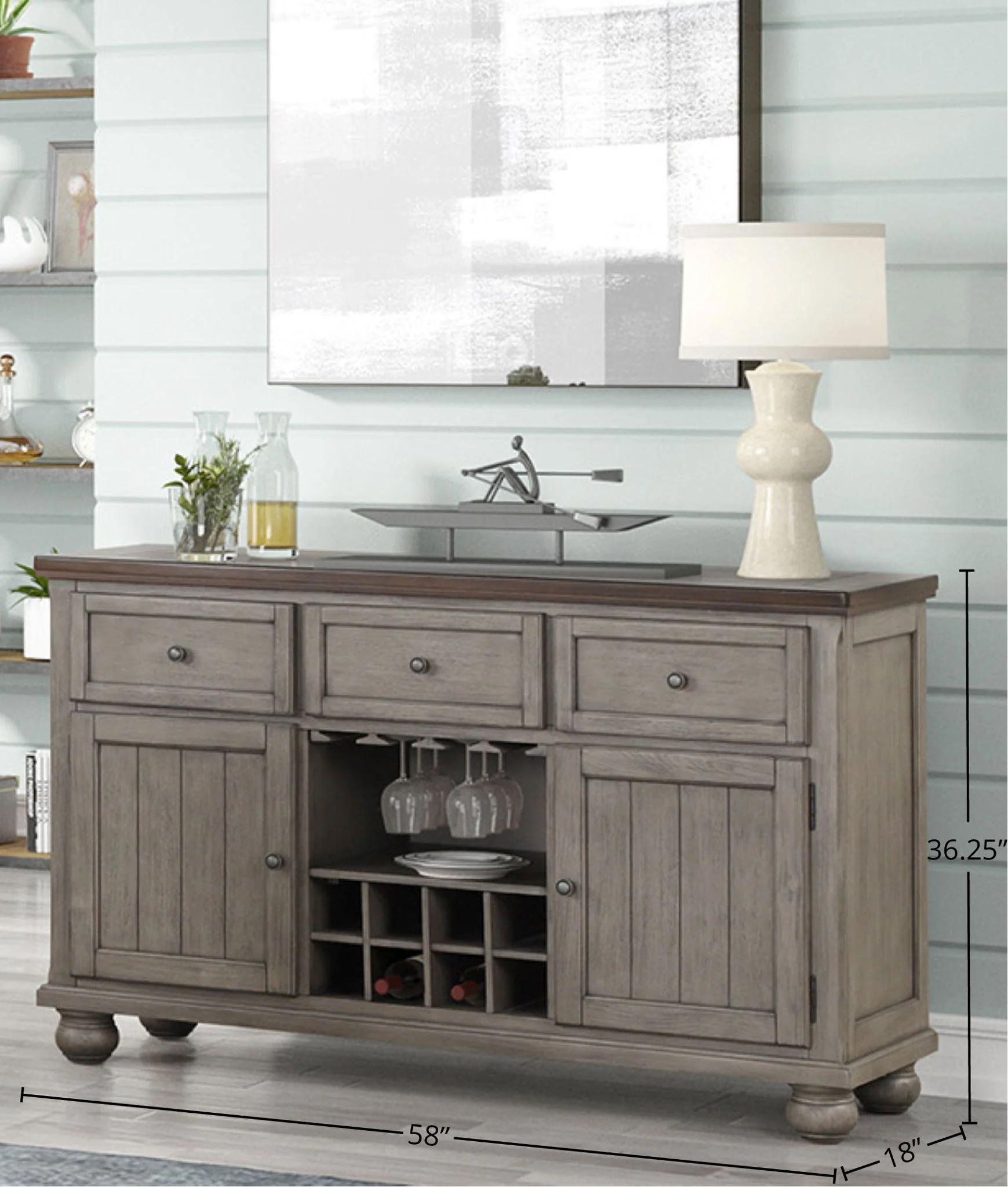 Rustic 2 Tone Sever With Powerpack - Gray - Image 4
