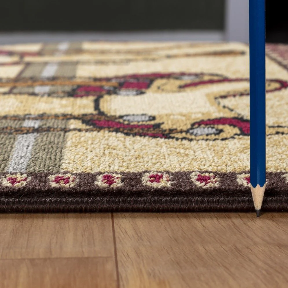 Tribes - 5'3" X 7'3" Southwest Area Rug - Beige - Polypropylene - Image 3
