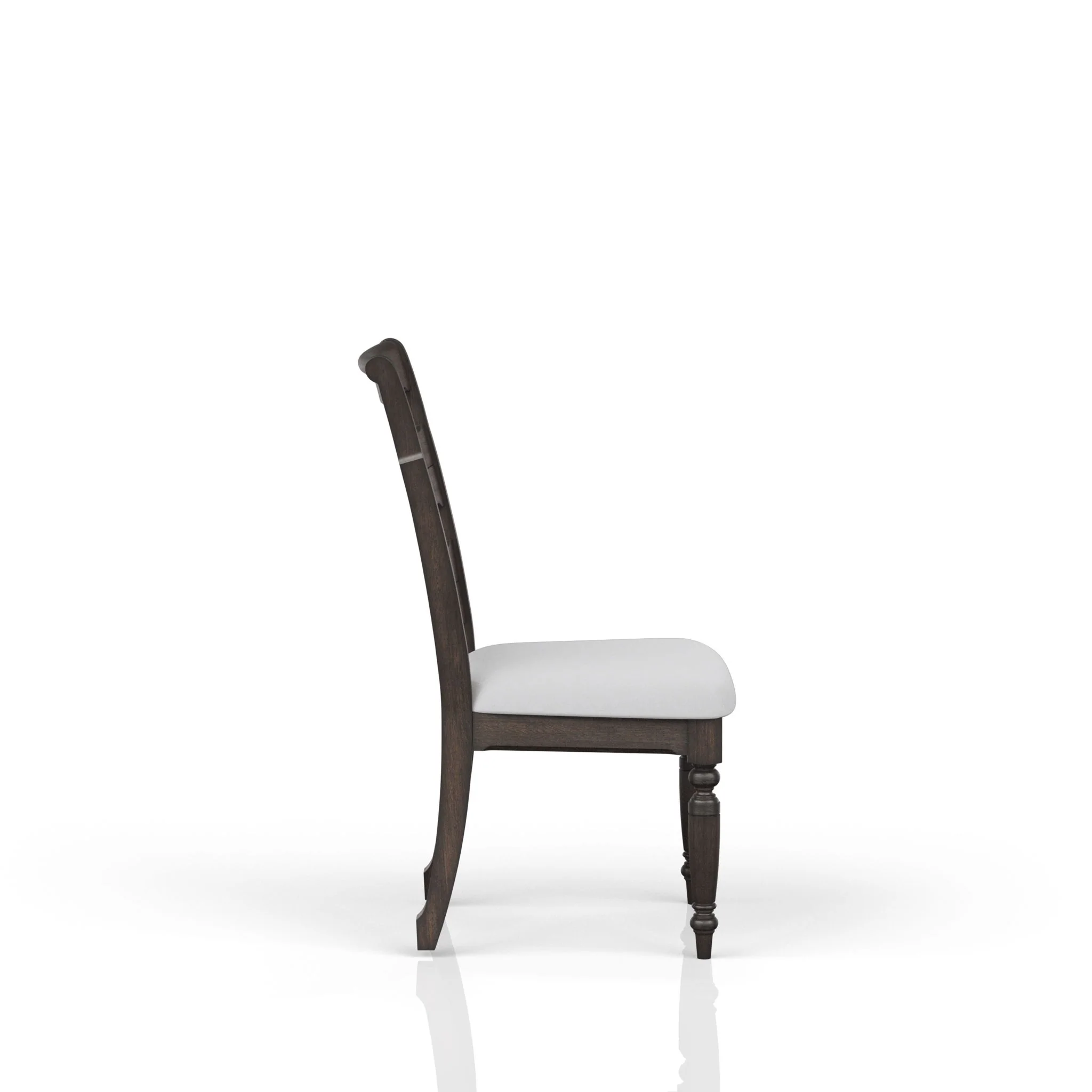 Upholstered Seat Ladderback Side Chair (Set of 2) - Coffee - Image 3