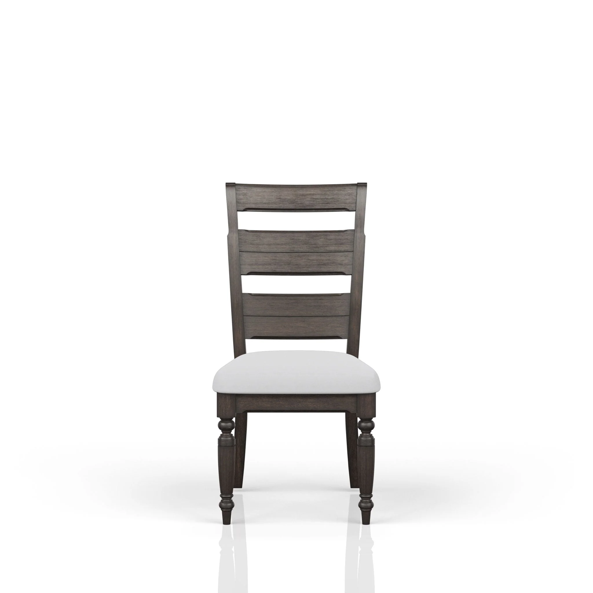 Upholstered Seat Ladderback Side Chair (Set of 2) - Coffee - Image 4